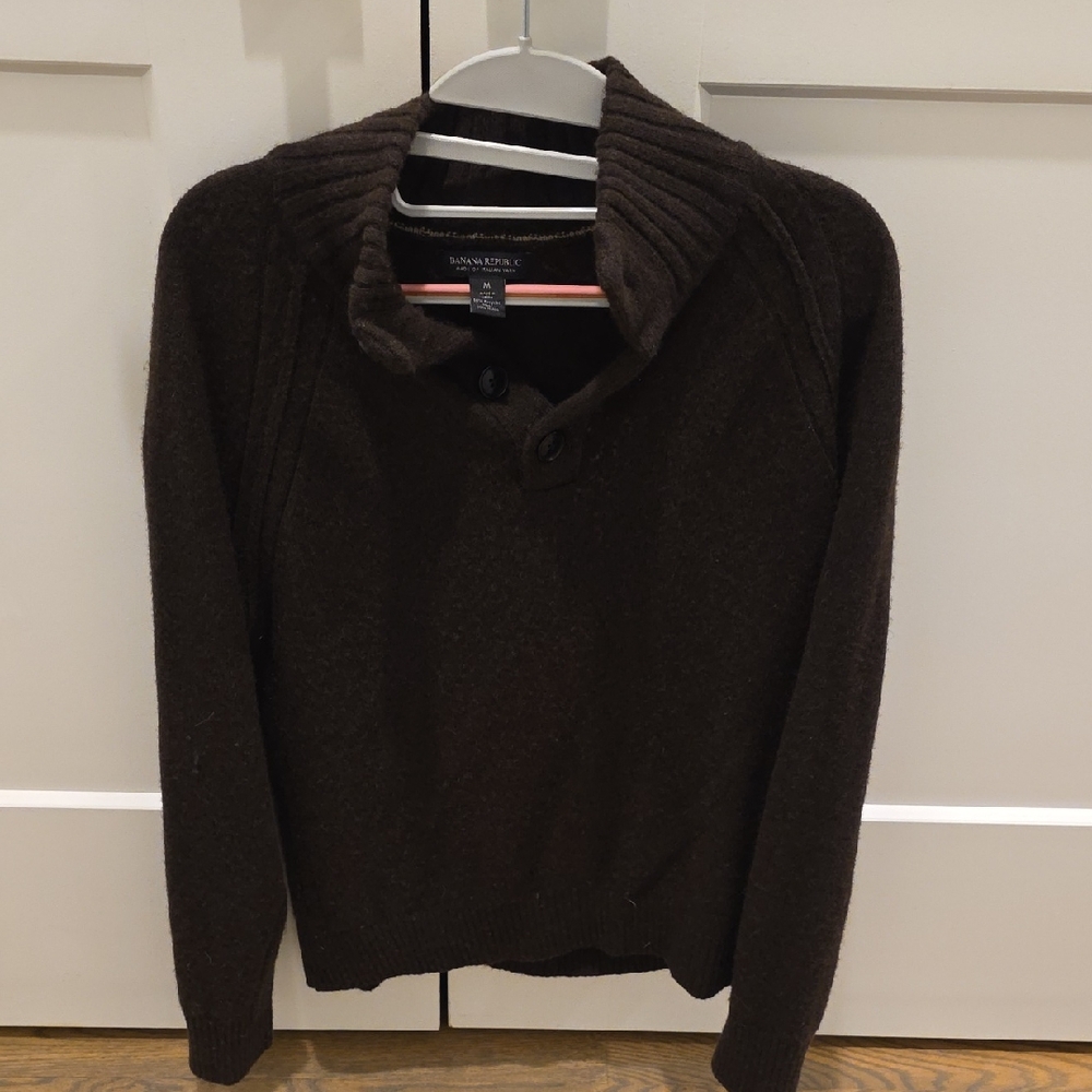 Banana Republic Button Mock-Neck Sweater